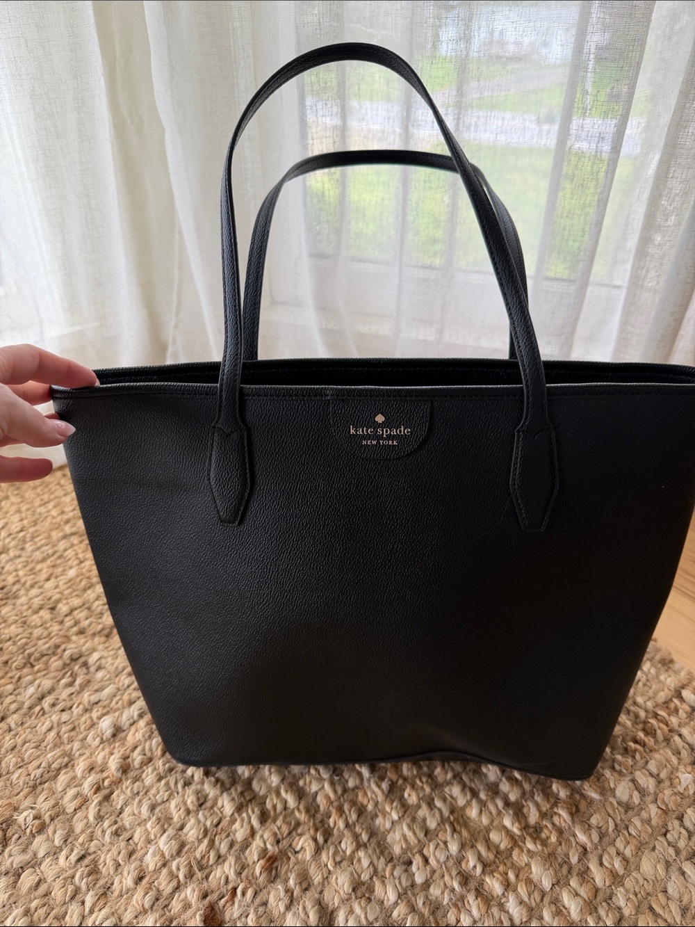 kate spade Black Pebbled Leather Tote